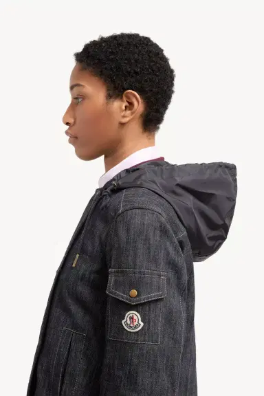 Moncler Diervilla Hooded Double-breasted Denim Jacket | Thumbnail 4 Moncler Diervilla Hooded Double-breasted Denim Jacket | Thumbnail 4