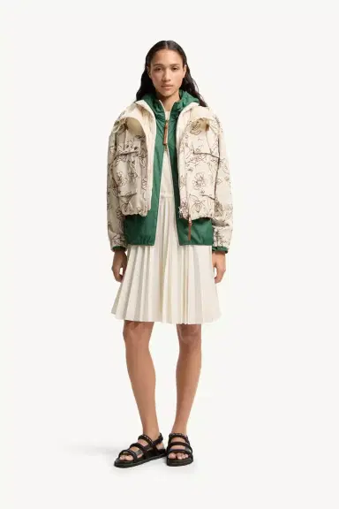 Moncler Nepeta Hooded Floral Print Jacket | Thumbnail 3 Moncler Nepeta Hooded Floral Print Jacket | Thumbnail 3