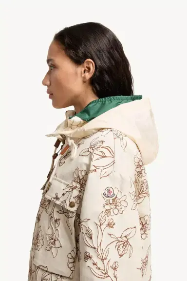 Moncler Nepeta Hooded Floral Print Jacket | Thumbnail 4 Moncler Nepeta Hooded Floral Print Jacket | Thumbnail 4