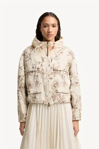 Moncler Nepeta Hooded Floral Print Jacket | Thumbnail 5 Moncler Nepeta Hooded Floral Print Jacket | Thumbnail 5