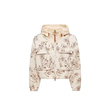 Moncler Nepeta Hooded Floral Print Jacket | Thumbnail 1 Moncler Nepeta Hooded Floral Print Jacket | Thumbnail 1