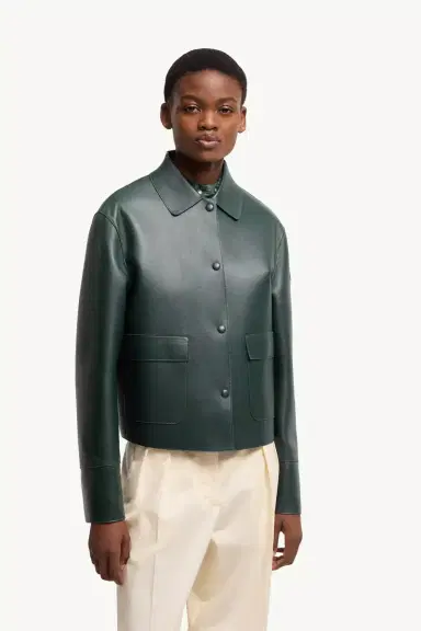 Moncler Haricot 3-in-1 Leather Down Shirt Jacket | Thumbnail 5 Moncler Haricot 3-in-1 Leather Down Shirt Jacket | Thumbnail 5