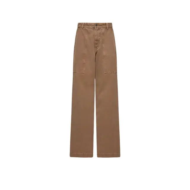 Leather Logo Cotton Pants Leather Logo Cotton Pants