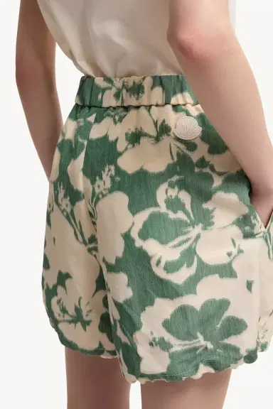 Moncler Floral Print Chiné Shorts | Thumbnail 7 Moncler Floral Print Chiné Shorts | Thumbnail 7