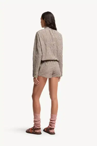 Moncler Vichy Romper With Bow | Thumbnail 6 Moncler Vichy Romper With Bow | Thumbnail 6