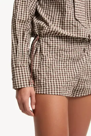 Moncler Vichy Romper With Bow | Thumbnail 7 Moncler Vichy Romper With Bow | Thumbnail 7