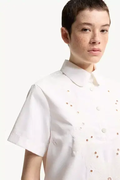 Moncler Embroidered Shirt Dress | Thumbnail 6 Moncler Embroidered Shirt Dress | Thumbnail 6