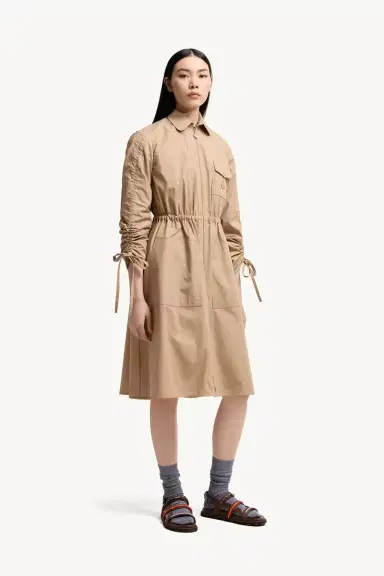 Moncler Cotton Poplin Shirt Dress | Thumbnail 5 Moncler Cotton Poplin Shirt Dress | Thumbnail 5