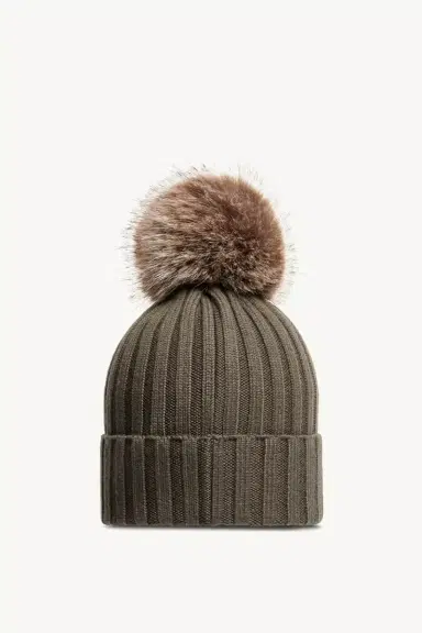 Moncler Wool Beanie With Pom Pom | Thumbnail 5 Moncler Wool Beanie With Pom Pom | Thumbnail 5