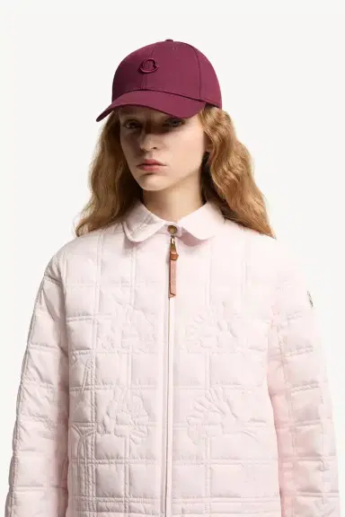 Moncler Logo Cotton Gabardine Baseball Cap | Thumbnail 3 Moncler Logo Cotton Gabardine Baseball Cap | Thumbnail 3