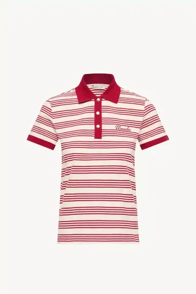 Moncler Striped Cotton Polo Shirt | Thumbnail 2 Moncler Striped Cotton Polo Shirt | Thumbnail 2