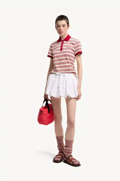 Moncler Striped Cotton Polo Shirt | Thumbnail 3 Moncler Striped Cotton Polo Shirt | Thumbnail 3
