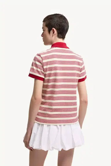 Moncler Striped Cotton Polo Shirt | Thumbnail 6 Moncler Striped Cotton Polo Shirt | Thumbnail 6
