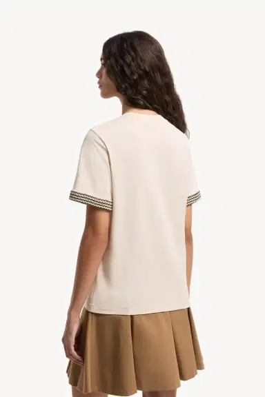 Moncler Crochet-trimmed Cotton Logo T-shirt | Thumbnail 6 Moncler Crochet-trimmed Cotton Logo T-shirt | Thumbnail 6