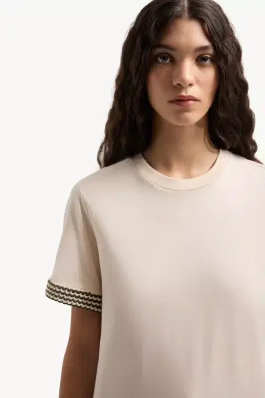 Moncler Crochet-trimmed Cotton Logo T-shirt | Thumbnail 7 Moncler Crochet-trimmed Cotton Logo T-shirt | Thumbnail 7