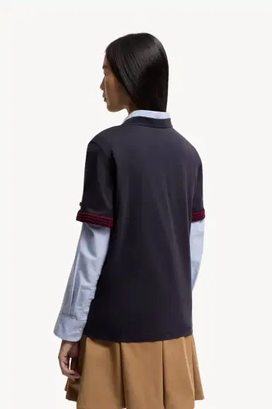 Moncler Crochet-trimmed Cotton Logo T-shirt | Thumbnail 6 Moncler Crochet-trimmed Cotton Logo T-shirt | Thumbnail 6