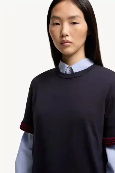 Moncler Crochet-trimmed Cotton Logo T-shirt | Thumbnail 7 Moncler Crochet-trimmed Cotton Logo T-shirt | Thumbnail 7