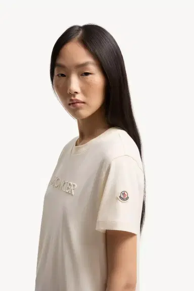 Moncler Embroidered Tonal Logo Cotton T-shirt | Thumbnail 3 Moncler Embroidered Tonal Logo Cotton T-shirt | Thumbnail 3