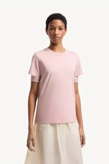 Moncler Embroidered Logo Cotton T-shirt | Thumbnail 4 Moncler Embroidered Logo Cotton T-shirt | Thumbnail 4