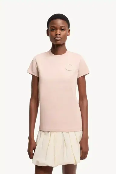 Moncler Embroidered Logo Cotton T-shirt | Thumbnail 4 Moncler Embroidered Logo Cotton T-shirt | Thumbnail 4