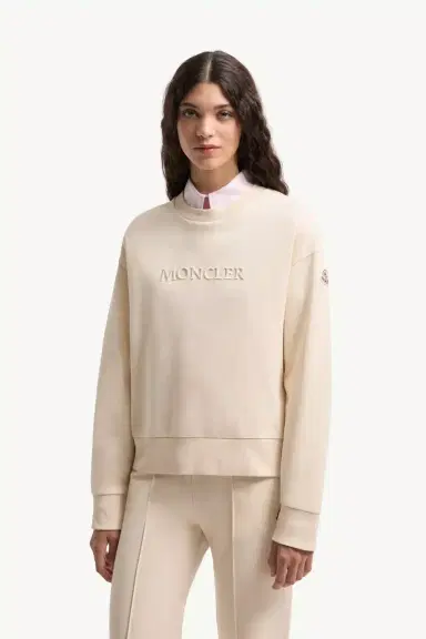 Moncler Embroidered Logo Cotton Sweatshirt | Thumbnail 4 Moncler Embroidered Logo Cotton Sweatshirt | Thumbnail 4