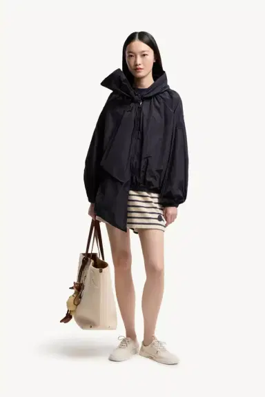 Moncler Striped Cotton Shorts | Thumbnail 3 Moncler Striped Cotton Shorts | Thumbnail 3