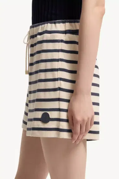 Moncler Striped Cotton Shorts | Thumbnail 4 Moncler Striped Cotton Shorts | Thumbnail 4