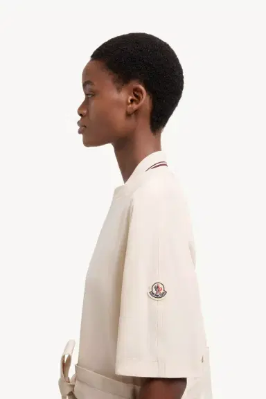 Moncler Belted Cotton Mini Dress | Thumbnail 4 Moncler Belted Cotton Mini Dress | Thumbnail 4