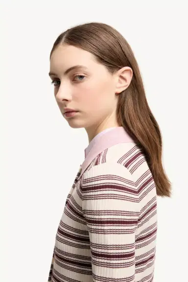 Moncler Cotton Crêpe Polo Shirt | Thumbnail 4 Moncler Cotton Crêpe Polo Shirt | Thumbnail 4
