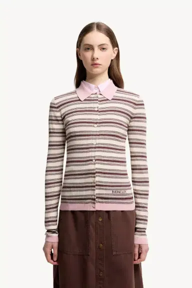 Moncler Cotton Crêpe Polo Shirt | Thumbnail 5 Moncler Cotton Crêpe Polo Shirt | Thumbnail 5