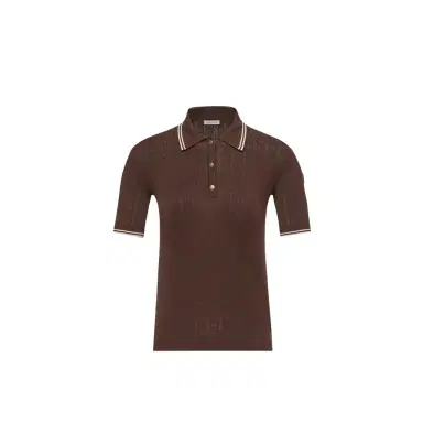 Moncler Rhombus & Logo Pattern Cotton Polo Shirt | Thumbnail 1 Moncler Rhombus & Logo Pattern Cotton Polo Shirt | Thumbnail 1