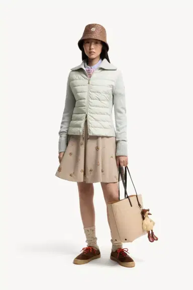 Moncler Padded Wool Zip-up Cardigan | Thumbnail 3 Moncler Padded Wool Zip-up Cardigan | Thumbnail 3