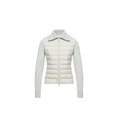 Moncler Padded Wool Zip-up Cardigan | Thumbnail 1 Moncler Padded Wool Zip-up Cardigan | Thumbnail 1