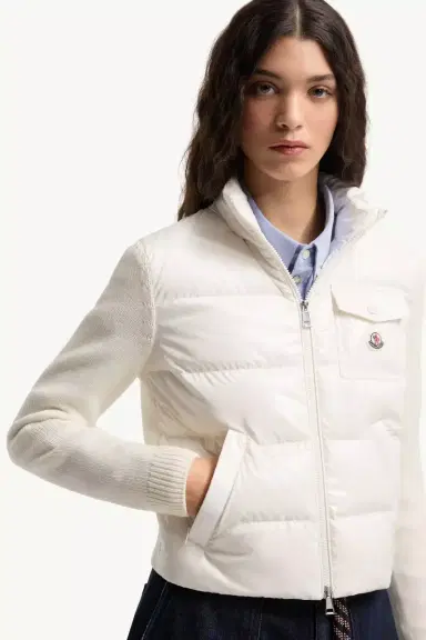 Moncler Padded Zip-up Wool Cardigan | Thumbnail 7 Moncler Padded Zip-up Wool Cardigan | Thumbnail 7