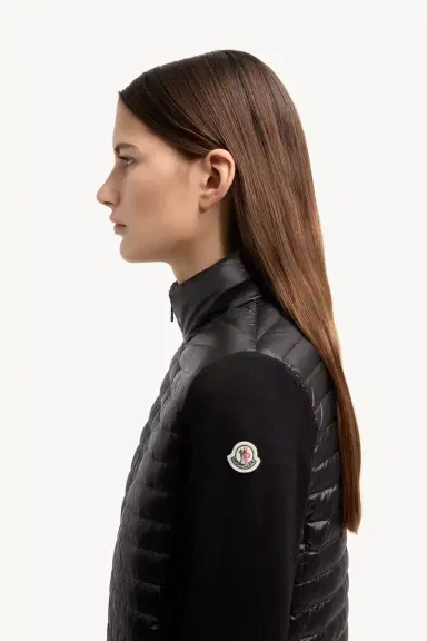Moncler Padded Wool Zip-up Cardigan | Thumbnail 4 Moncler Padded Wool Zip-up Cardigan | Thumbnail 4