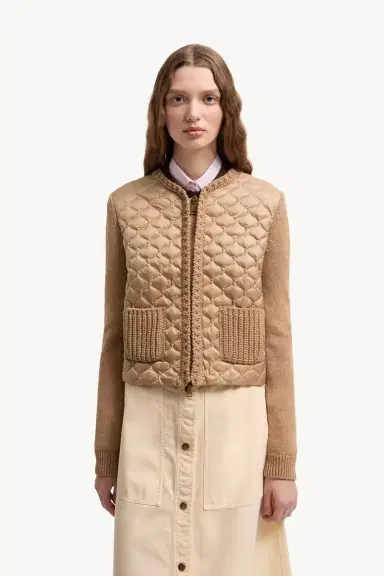 Moncler Geometric-quilted Padded Zip-up Cardigan | Thumbnail 5 Moncler Geometric-quilted Padded Zip-up Cardigan | Thumbnail 5