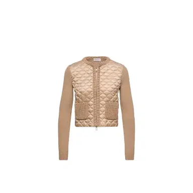 Moncler Geometric-quilted Padded Zip-up Cardigan | Thumbnail 1 Moncler Geometric-quilted Padded Zip-up Cardigan | Thumbnail 1