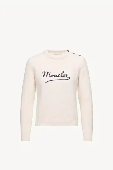 Moncler Embroidered Logo Cotton Blend Sweater | Thumbnail 2 Moncler Embroidered Logo Cotton Blend Sweater | Thumbnail 2