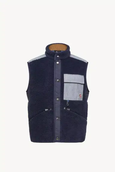 Moncler Grenoble Teddy & Chambray Vest | Thumbnail 2 Moncler Grenoble Teddy & Chambray Vest | Thumbnail 2