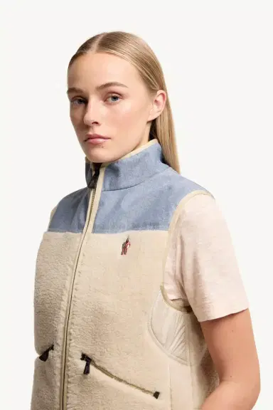 Moncler Grenoble Teddy & Chambray Vest | Thumbnail 4 Moncler Grenoble Teddy & Chambray Vest | Thumbnail 4