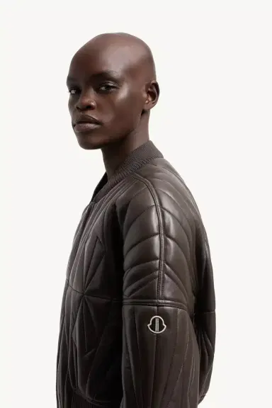 Moncler + Rick Owens Geocamo Nappa Leather Bomber Jacket | Thumbnail 4 Moncler + Rick Owens Geocamo Nappa Leather Bomber Jacket | Thumbnail 4
