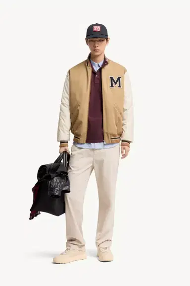 Moncler Oreane Cotton Blend Varsity Down Jacket | Thumbnail 3 Moncler Oreane Cotton Blend Varsity Down Jacket | Thumbnail 3