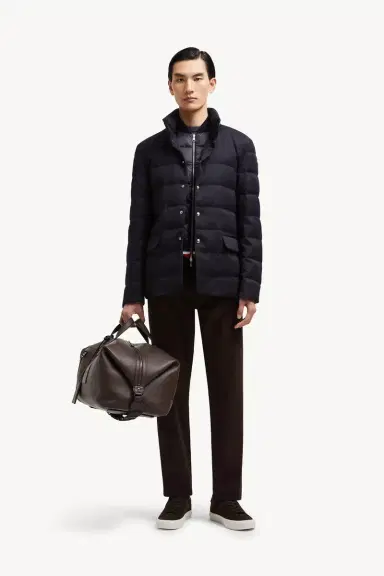 Moncler Bess Hooded Wool Short Down Jacket | Thumbnail 3 Moncler Bess Hooded Wool Short Down Jacket | Thumbnail 3