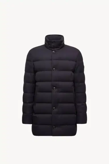 Moncler Vallonpierre Hooded Wool Long Down Jacket | Thumbnail 2 Moncler Vallonpierre Hooded Wool Long Down Jacket | Thumbnail 2