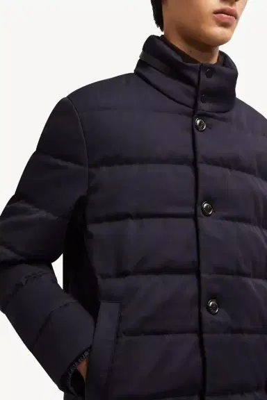 Moncler Vallonpierre Hooded Wool Long Down Jacket | Thumbnail 7 Moncler Vallonpierre Hooded Wool Long Down Jacket | Thumbnail 7