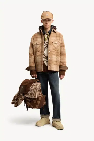 Moncler Nyvalin 3-in-1 Hooded Flannel Down Jacket | Thumbnail 3 Moncler Nyvalin 3-in-1 Hooded Flannel Down Jacket | Thumbnail 3
