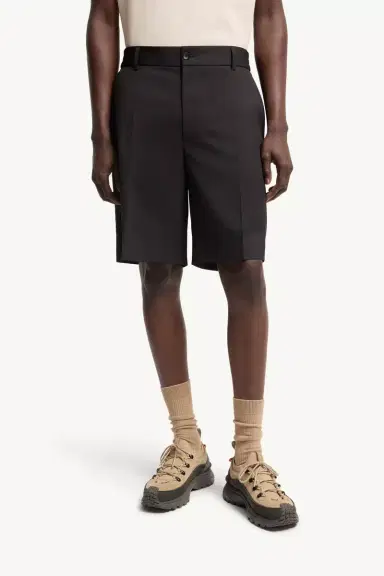 Moncler Wool Blend Gabardine Bermuda Shorts | Thumbnail 5 Moncler Wool Blend Gabardine Bermuda Shorts | Thumbnail 5
