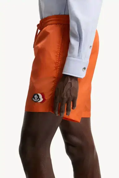 Moncler Logo Swim Shorts | Thumbnail 4 Moncler Logo Swim Shorts | Thumbnail 4