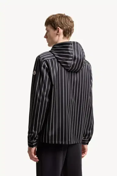 Moncler Wool & Cotton Striped Hooded Jacket | Thumbnail 6 Moncler Wool & Cotton Striped Hooded Jacket | Thumbnail 6