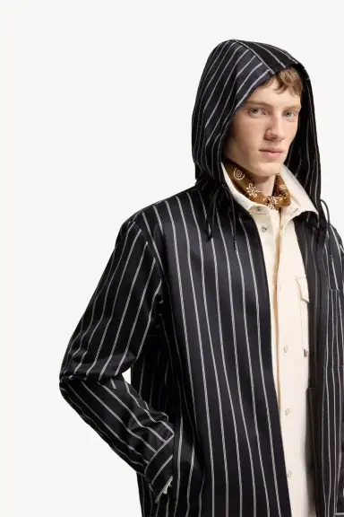 Moncler Wool & Cotton Striped Hooded Jacket | Thumbnail 8 Moncler Wool & Cotton Striped Hooded Jacket | Thumbnail 8